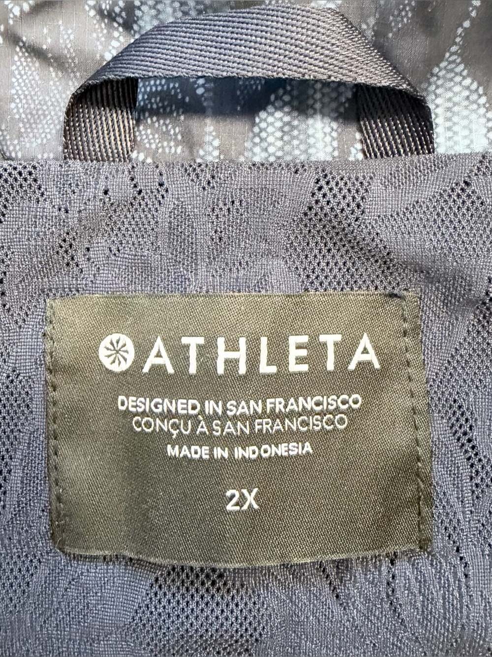 ATHLETA Sightseer Lace Jacket Women’s 2X Navy Black Floral Windbreaker Full Zip - Picture 5 of 14